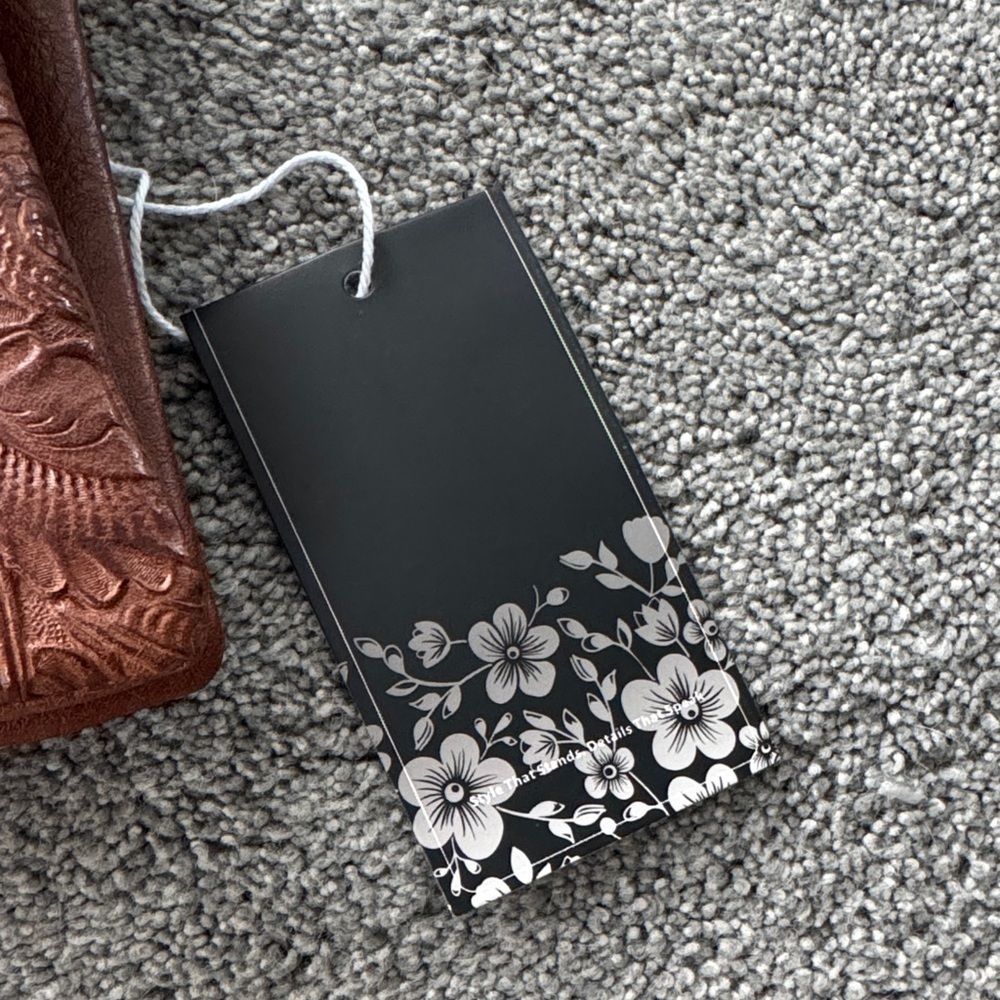Floral Embossed Tan Crossbody Bag - Picture 2 of 8